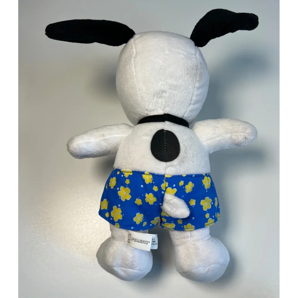 Peanuts Snoopy Plush Toy Blue Floral Boxer Shorts Met Life‎ Stuffed Animal - Picture 8 of 12